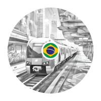 Gayther Enhanced - Sao Paulo Metro (Metrô) - Icon B&W
