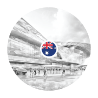 Gayther Enhanced - Sydney Kingsford Smith International Airport - Icon B&W